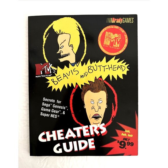 Beavis and Butt-Head Cheater's Guide Genesis Game Gear SNES 1994 Bradygames NEW